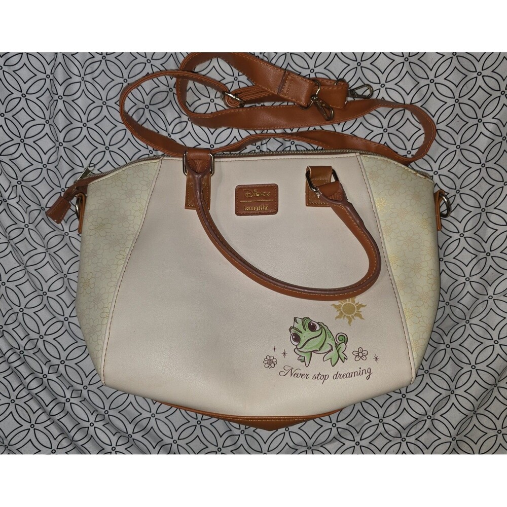 Loungefly Disney Rapunzel tower Pasquale handbag shoulder bag crossbody purse!